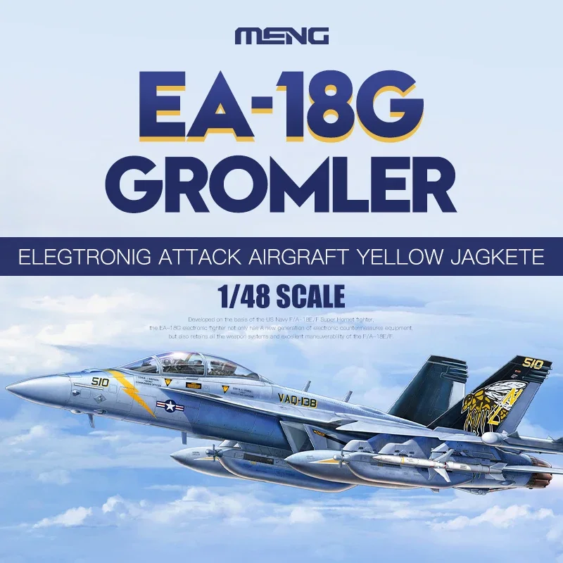 MENG Zusammengebauter Modellbausatz LS-019 Boeing EA-18G Growler Electronic Warfare Attack Aircraft 1/48