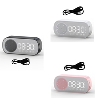 Wireless Bluetooth Speaker Clock Radio Dual Alarm Support TF Card Digital Alarm For Home Office