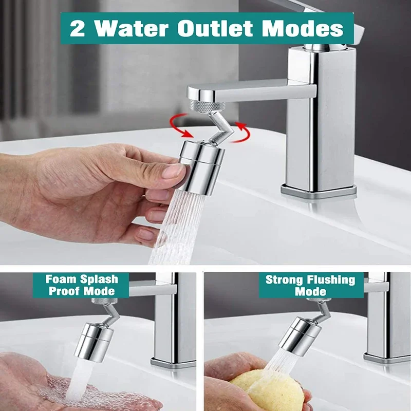 720 ° Universal Küchen armatur Anti-Splash Belüfter Bad armatur drehbare Wasserhahn Sprüh gerät spart Wasserhahn Düse Extender Adapter