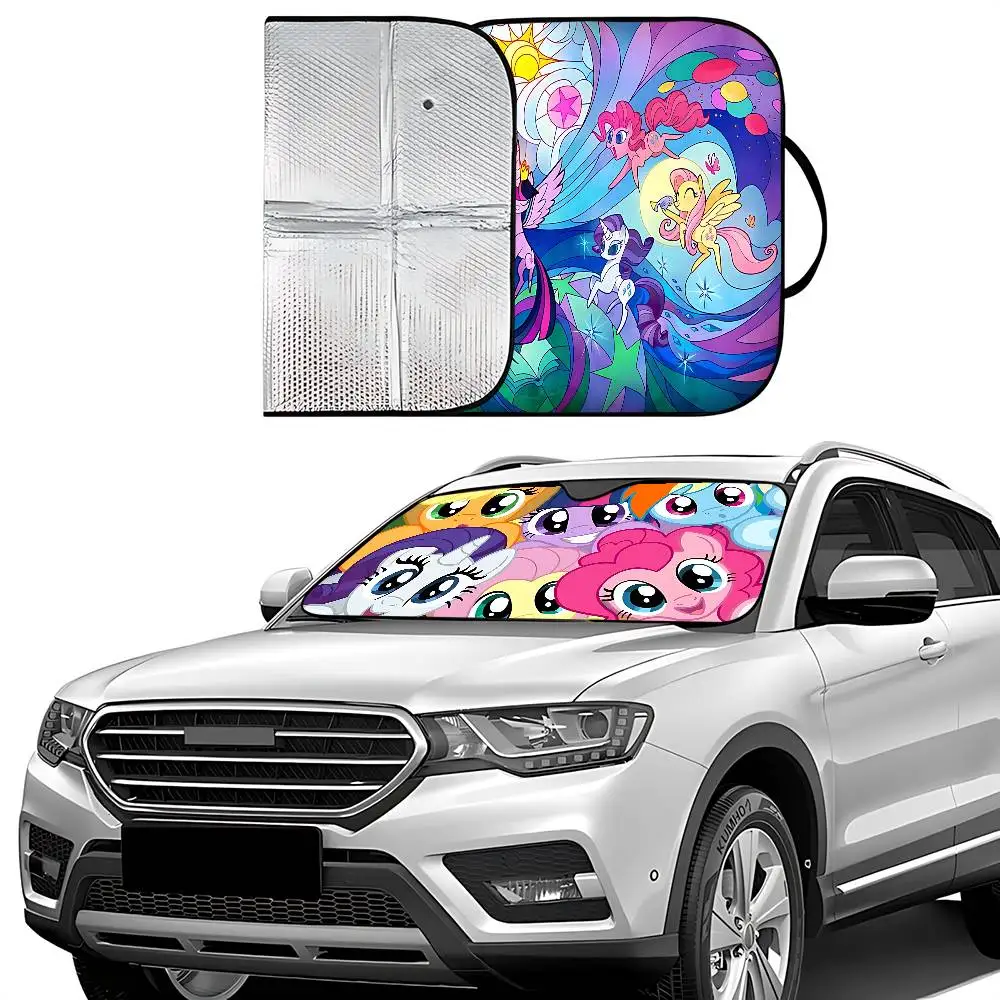 Cute Anime-M-my-Little-PonyS Kawaii Stylish And Trendy Windshield Sunshade, Car Windshield Cover Car Sunshade Curtain Protection