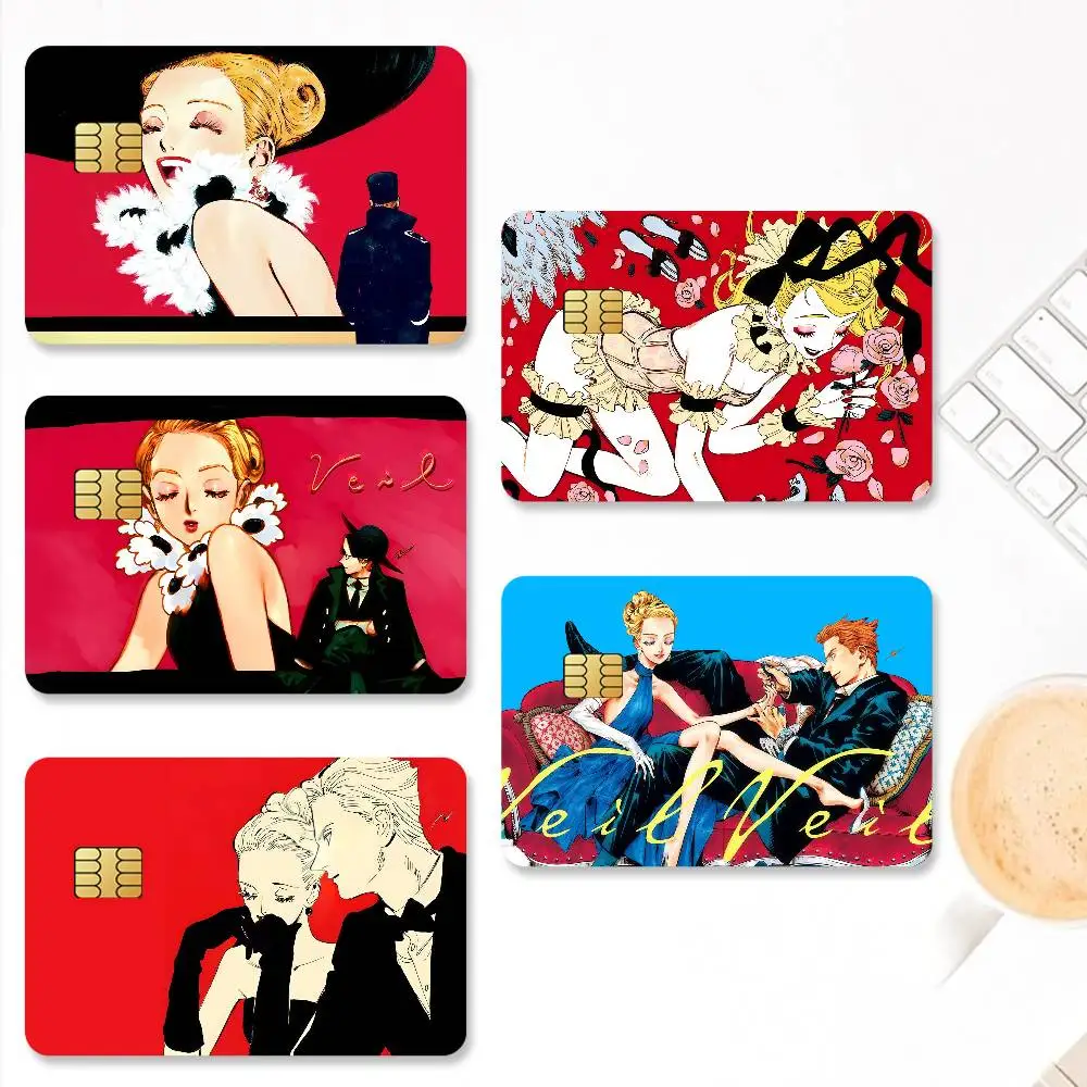 Manga V-Veil K-KotteriS Credit Card Stickers Skin For Bank Bus Metro 4PCS Cover Film Gift
