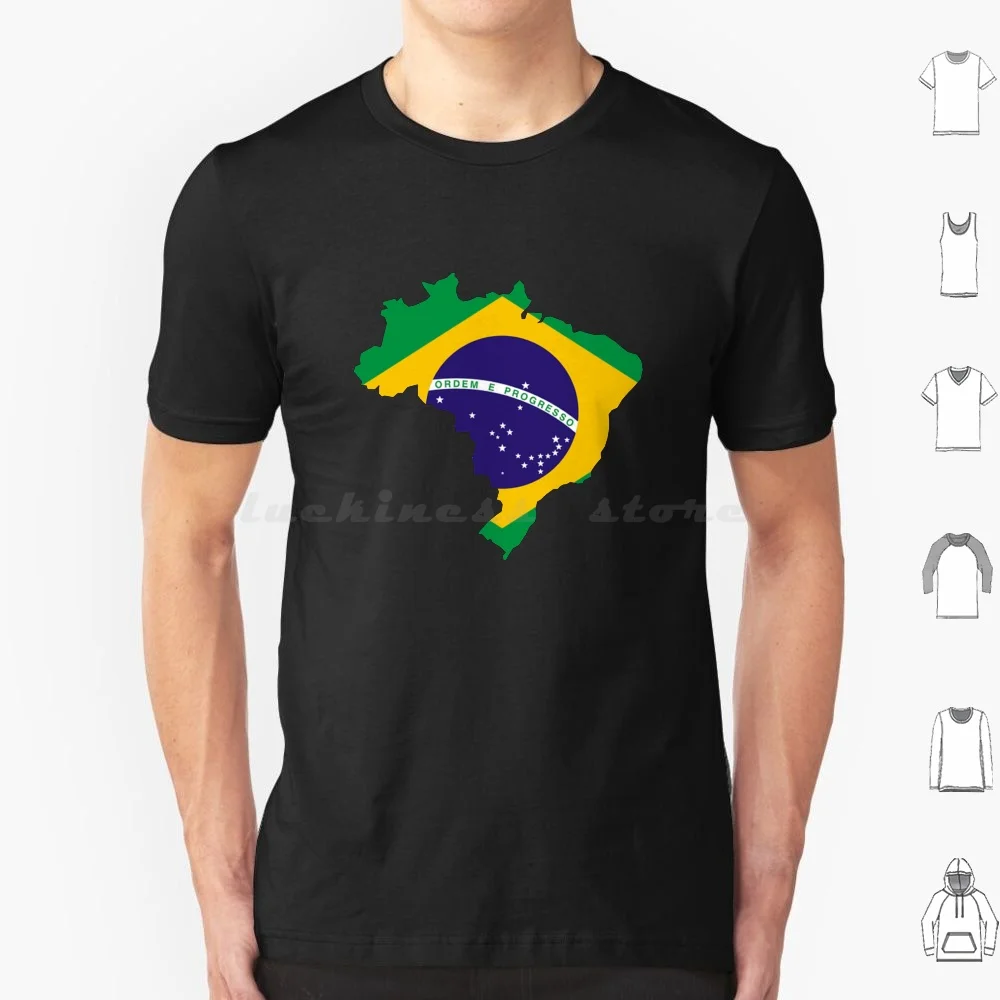 Brazil Map Flag T-Shirt - Show Your Brazilian Pride