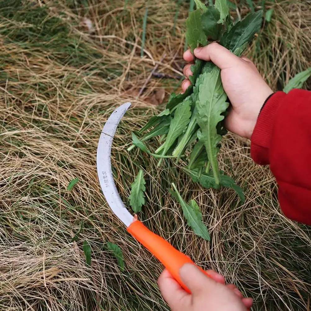 Household Garden Weeding Sickle Garden Sickle Farming Tool Kit With Teeth For Weed Removal Lawn Patio Terrace