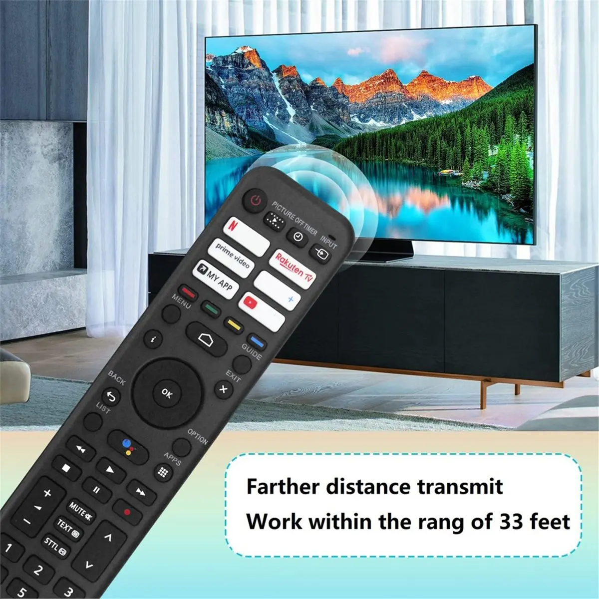 DT75BG Replace N2QBYA000051 TV Remote Control for Android TV N2QBYA000048 N2QBYA000049 N2QBYA000056
