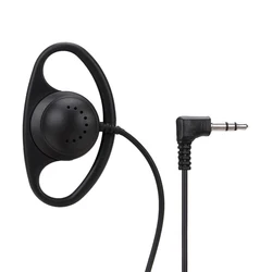 D-shaped Soft Ear Hook Headphone 3.5mm Plug Dual Channel Single Side Headset For Notebook Computer Two Way Radio In Ear
