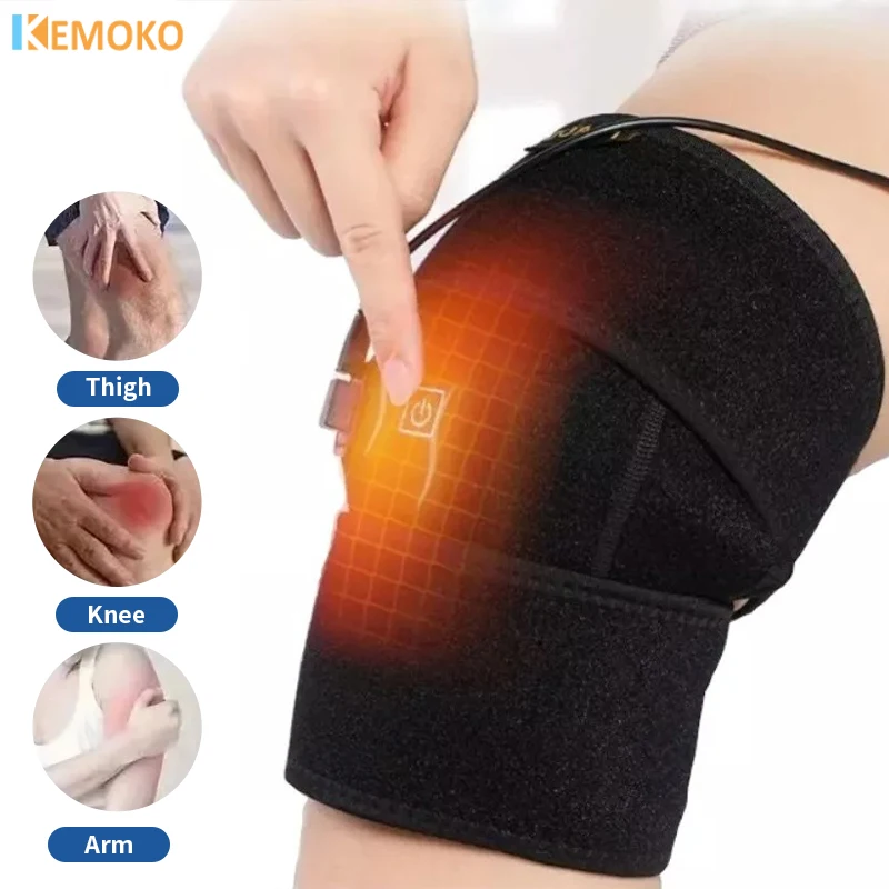 

KEM Electric Heated Knee Massager Infrared Therapy Hot Compress Vibrations Knee Back Shoulder Elbow Brace Arthritis Pain Relief