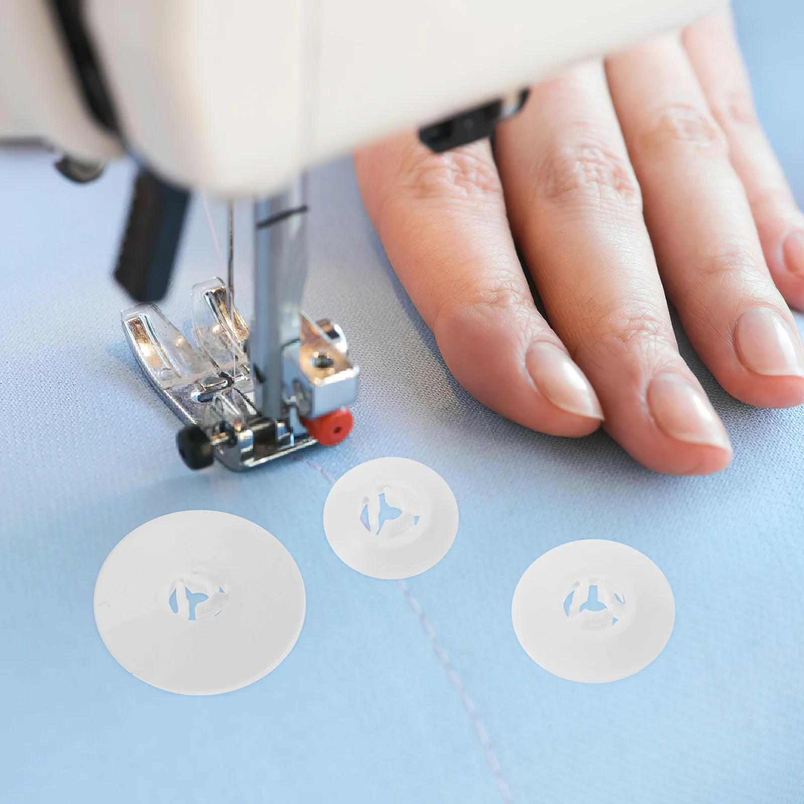 

6 Pcs Sewing Machine Bobbin Cover Embroidery Plastic Professional Spool Pin Cap