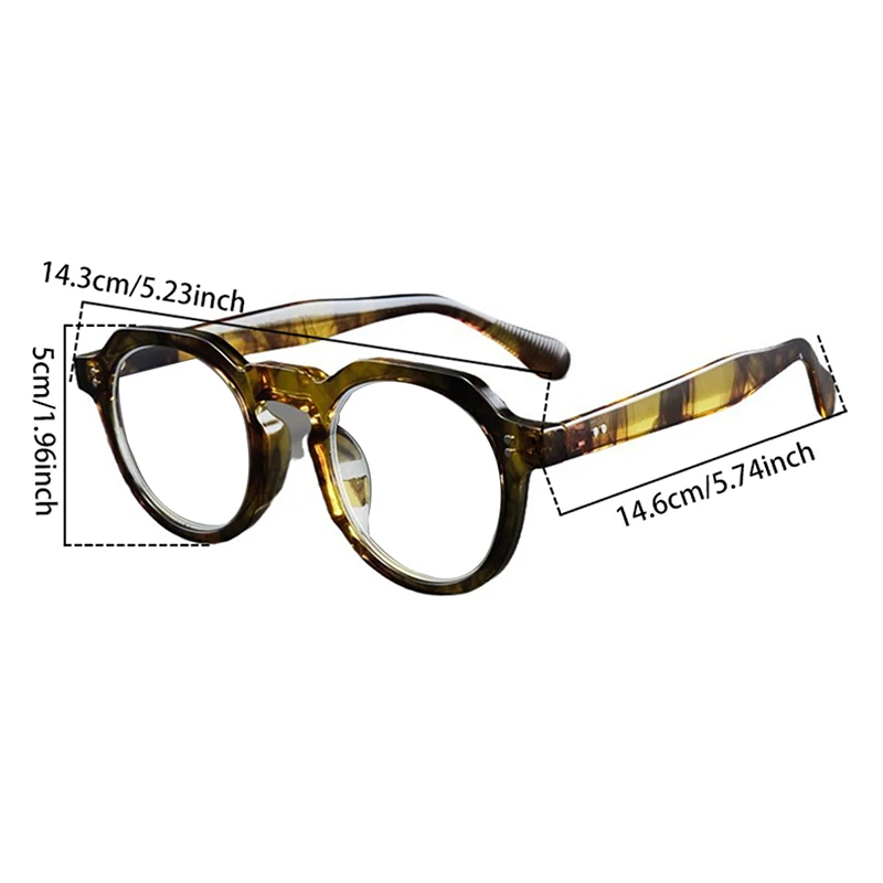 KAMMPT Vintage Round Glasses Men Fashion Tortoiseshell Rim Optical Frames 2025 New Trendy Retro Blue Light Blocking Eyeglasses