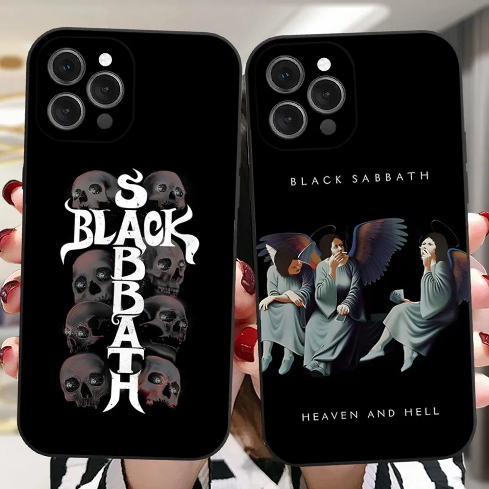 

Band B-BlackS S-Sabbath Phone Case For iPhone 16,15,14,13,12,11 Plus,Pro,Max,XR,XS,X,7,8 Plus,SE,Mini Silicone Soft