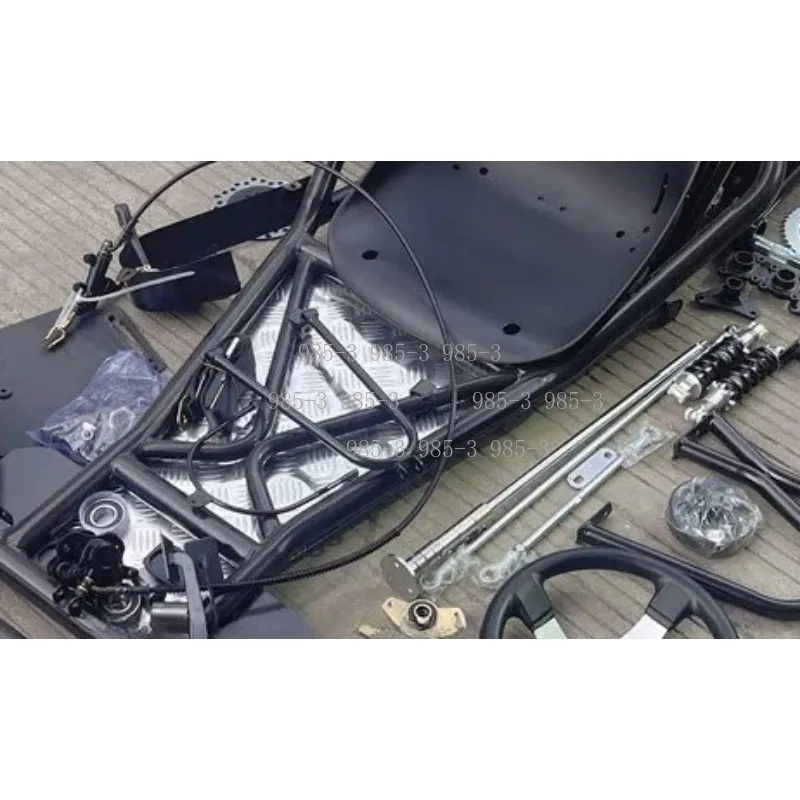 168CC Four-Wheel Drift Kart Frame, Full Set Accessories, Road Tire Assembly Kit