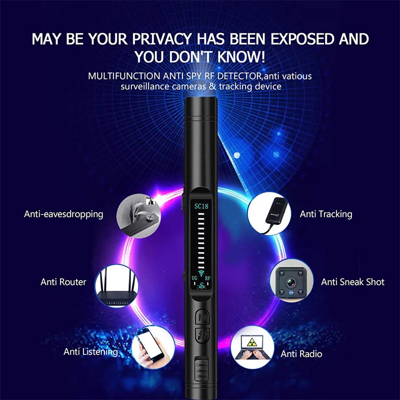 

SF18 SC18 Anti Camera Monitoring Tracking Eavesdropping Detection Infrared Scanner Pen Portable GPS Detector Signal Look-up