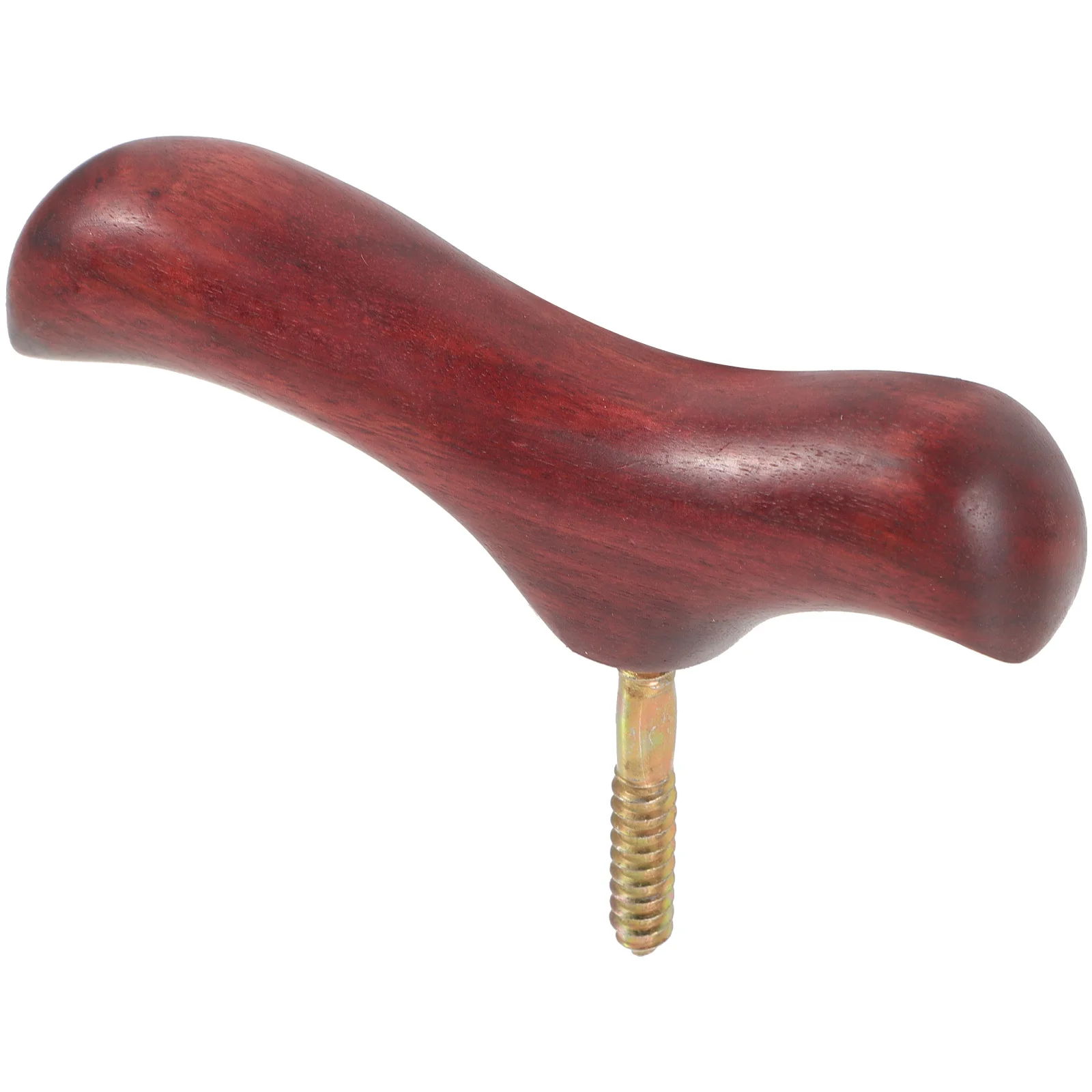 Solid Wood Cane Handle Handmade Polished Ergonomic Replacement Knob Carved Dragon African Walking Stick for Men