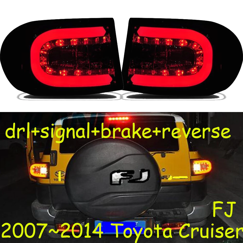 One set Car Styling for Toyota Fj CRUISER Taillights 2007-2014 for Fj CRUISER LED Tail Lamp+Turn Signal+Brake+Reverse LED light