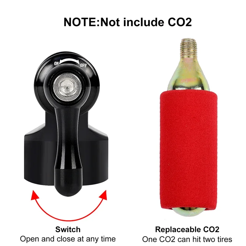 ミニ自転車 CO2 ポンプポータブルタイヤインフレーターシュレーダー仏式アダプター MTB ロードバイクアルミ合金自動ポンプ