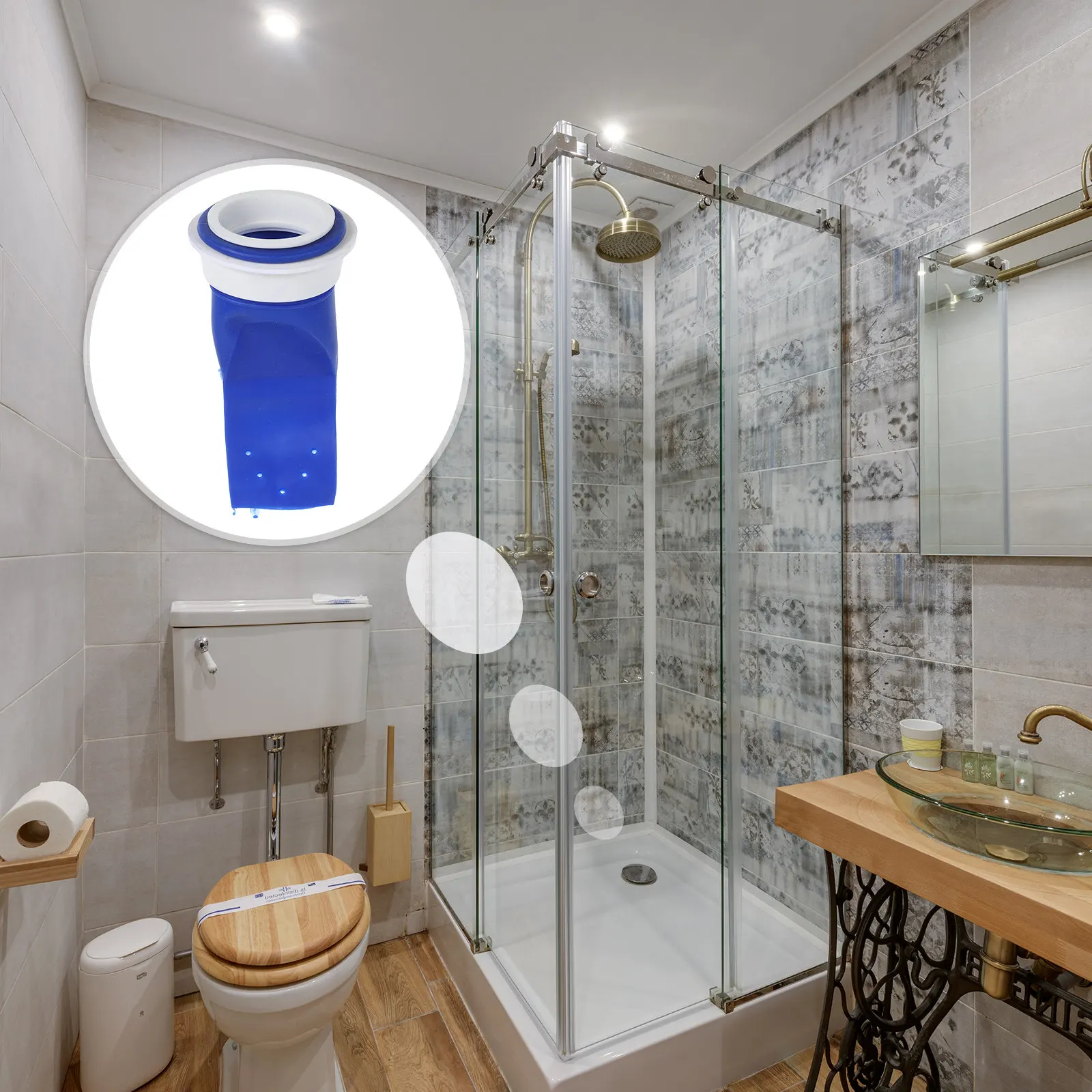 

4Pcs Floor Drain Seal Ring Shower Backflow Preventer Stopper Sewer Drain Hose Plug Odor Proof Washer Seal Sewer Sealing Plug