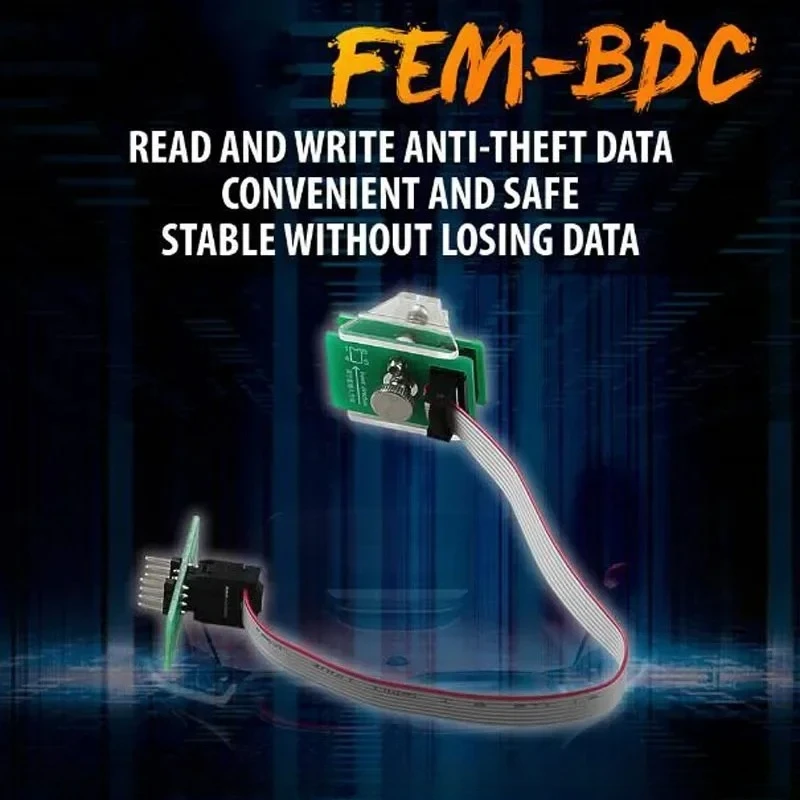 8Pin Car Anti-theft Data Read Connector for FEM-BDC, 95128/95256 Chip 9S12 Automotive Programming Adapter