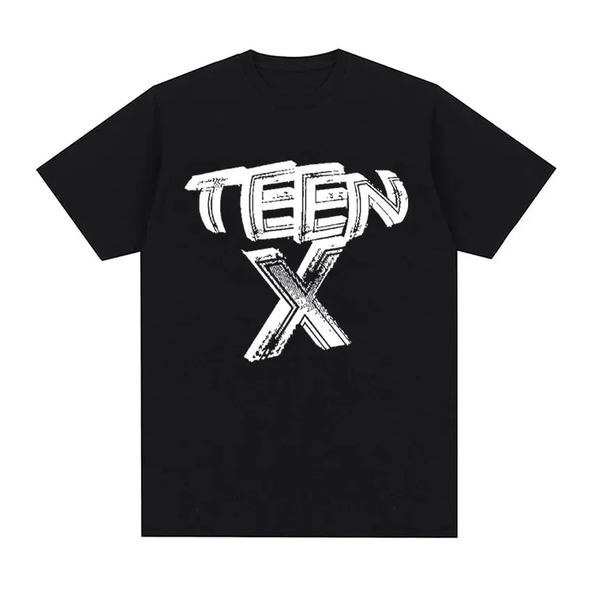 Rapper Ken Carson Merch Teen X Logo Tshirt for Men High Quality Casual T Shirt Unisex Vintage 100% Cotton Oversized T-shirts Y2K