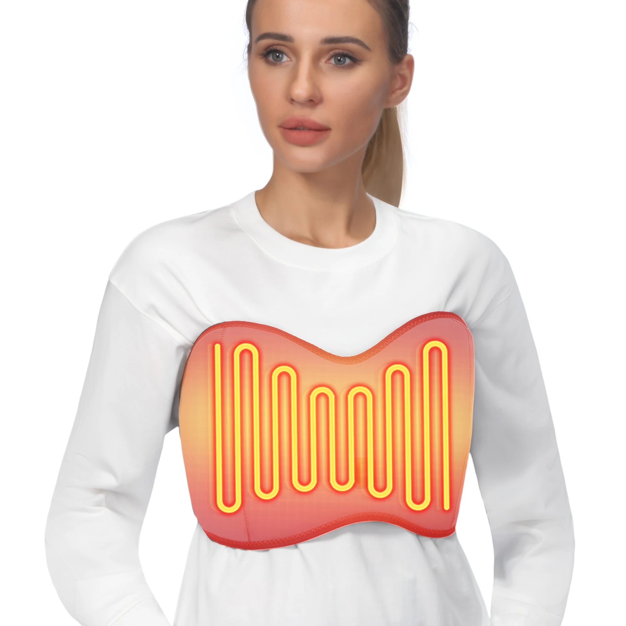 

Heated Chest Massage 3 Massage Modes Relieves Women's Breast Distension Pain Promotes Blood Circulation Adjustable Tightness