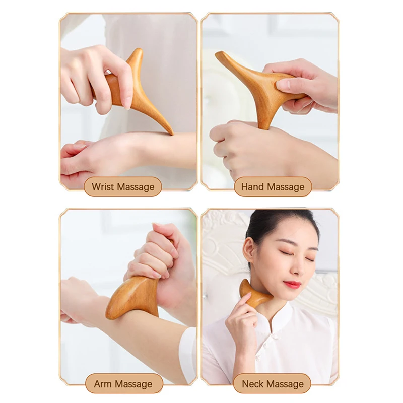 Wood Trigger Point Massage Gua Sha Tools Professional Lymphatic Drainage Tool Wood Therapy Massage Tools For Back Leg Hand Face