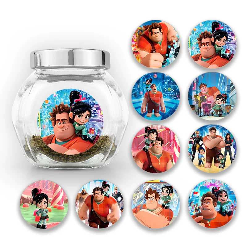 Disney Cartoon Wreck It Ralph Stickers Phone Case Notebook Skateboard Laptop Water Bottle Cartoon Sticker Pack for Kids Gift Toy