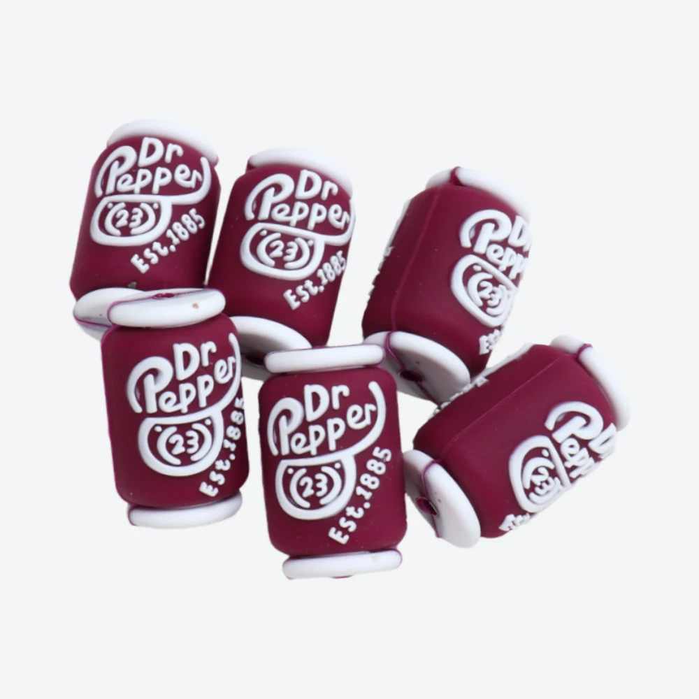 6 قطعة ثلاثية الأبعاد سيليكون الخرز شرب زجاجات شكل سيليكون البؤري الخرز لصنع المجوهرات سوار المفاتيح لوازم الحرفية