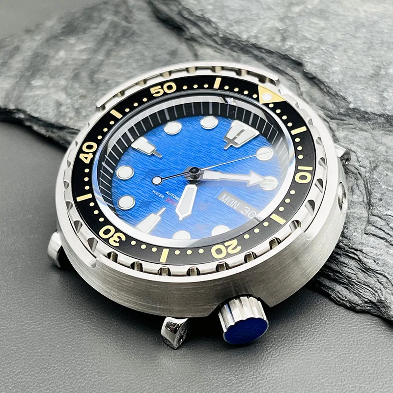 NH35 Dial Tuna Can Style Watch Head Automatic Mechanical Watch NH36 Movement Wristwatch Luminous 30ATM Waterproof Diving Watch