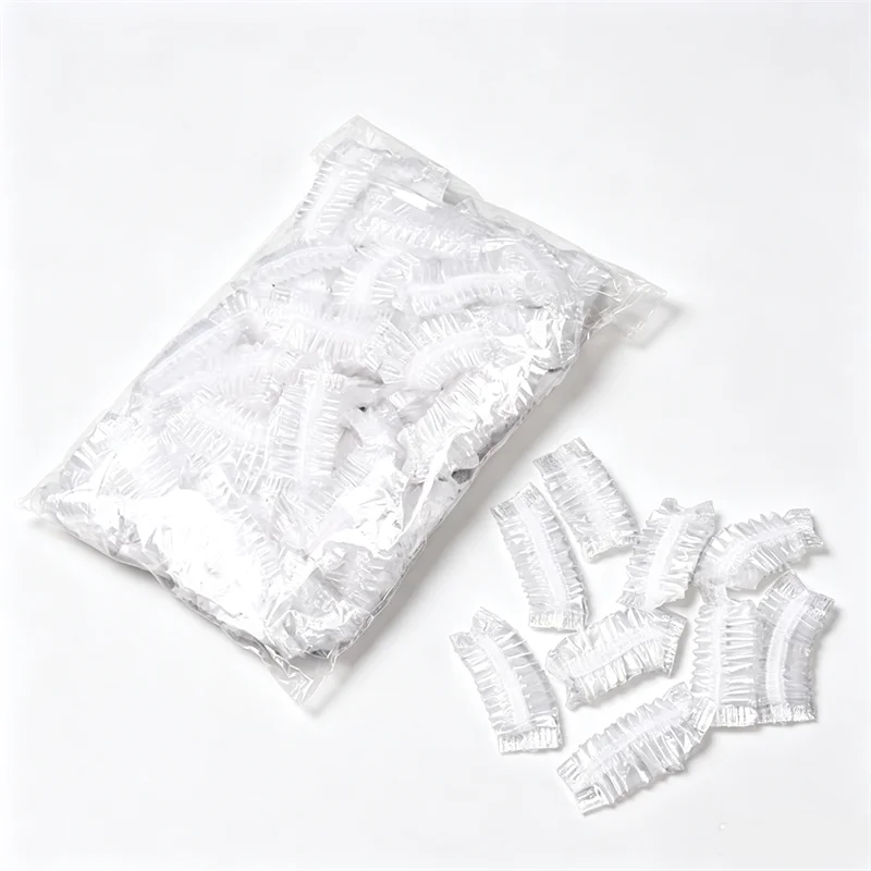 100-1000 Peças Protetores de Orelha Descartáveis para Salão de Beleza, Capas Transparentes para Proteção de Orelha, Touca Protetora para Tintura de Cabelo, Ferramenta para Estilização de Cabelo