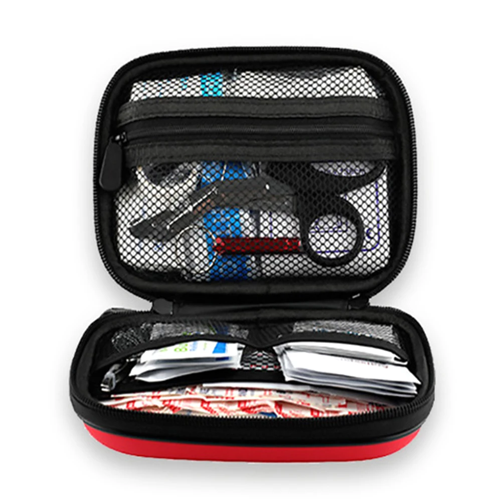 First Aid Kit Bag Empty First Aid Storage Box First Aid Hard Case Empty Waterproof Small First Aid Bag for Household Camping