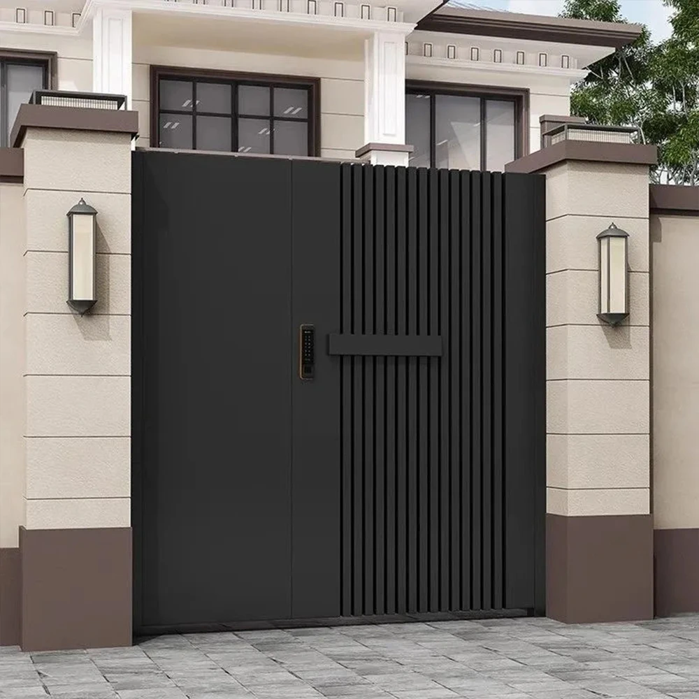 Sixinalu 開き窓玄関ゲートドアメインフェンスアルミビッグハウスエクステリアパティオバックサイドドア家の装飾カスタムパネル