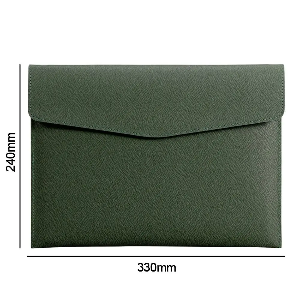 Stationery Dustproof Leather Leather File Folder Large Capacity A4 Document Bag A4 Envelope Folder School Office