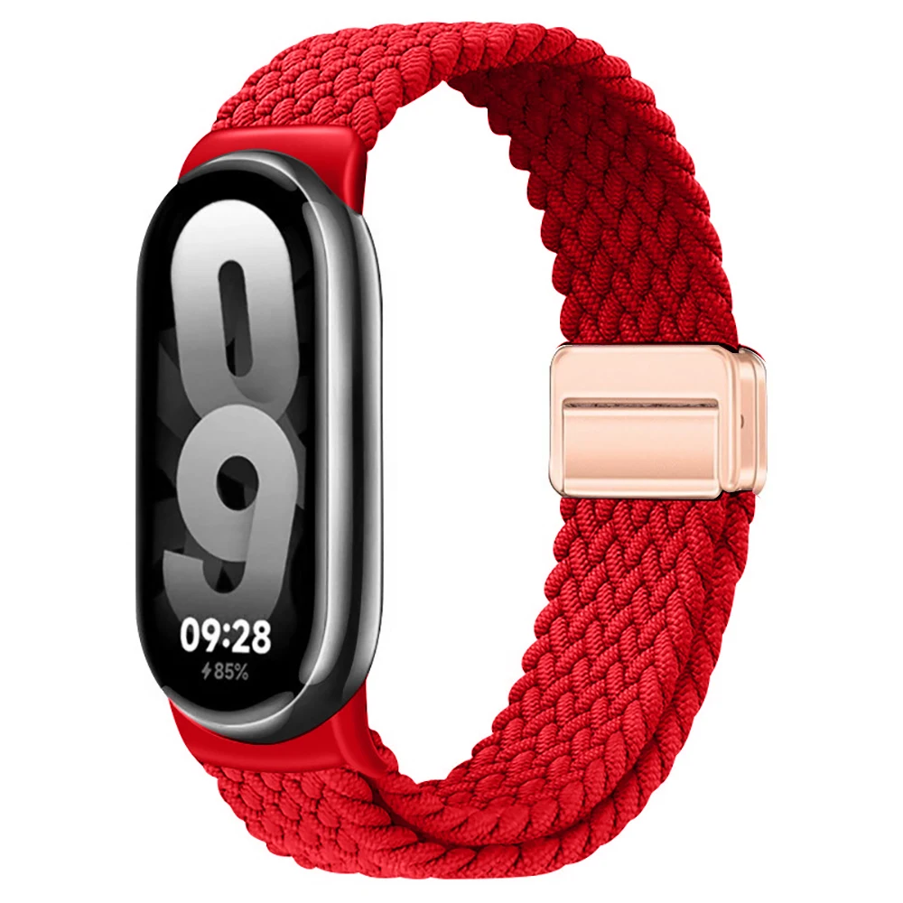 Magnetisches Armband für Xiaomi Mi Band 10 9 8 Zubehör Atmungsaktives Geflochtenes Schlaufenarmband Pulseira Correas Xiaomi Smart Band 10 9 8
