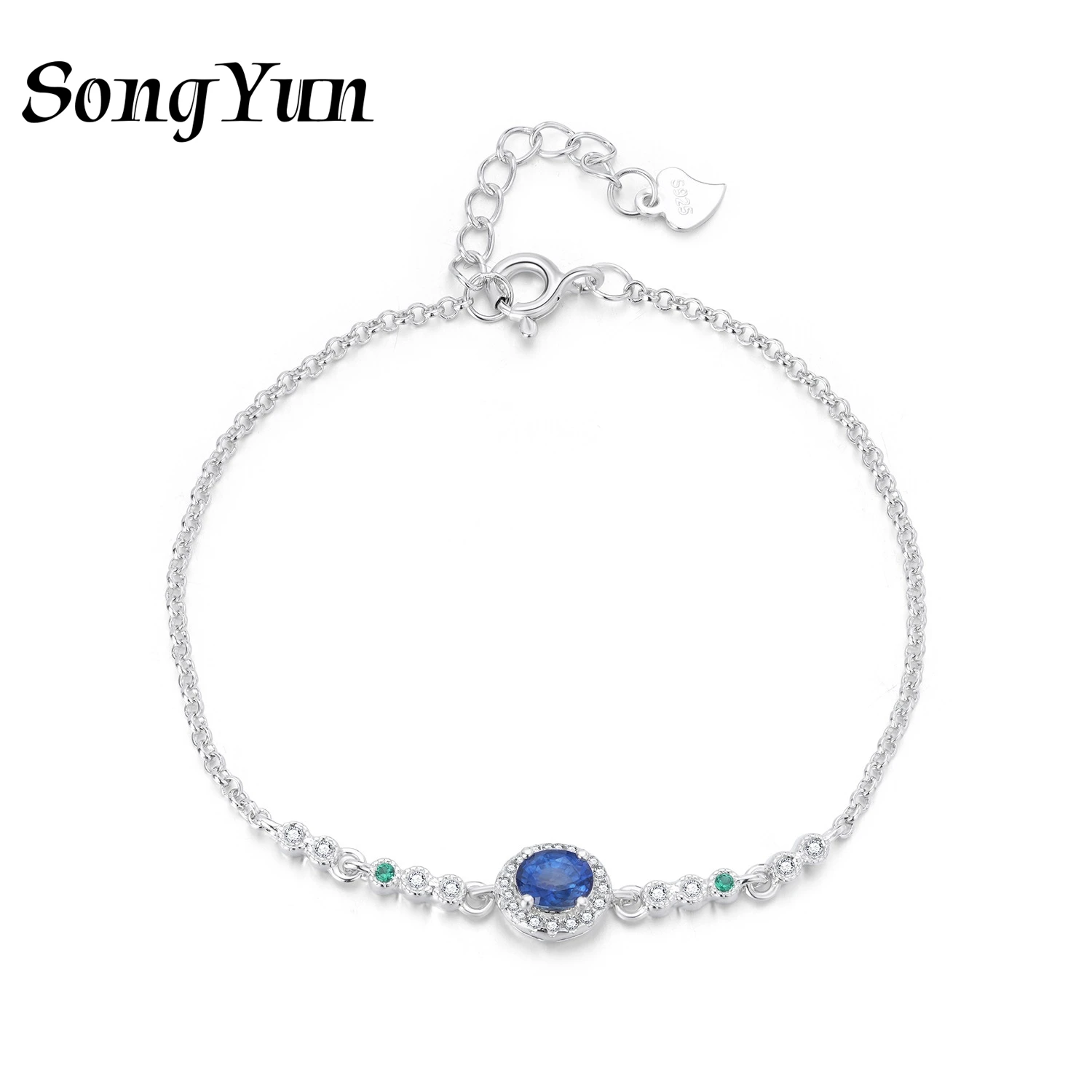 

SONGYUN Jewelry 925 Sterling Silver Bracelet Bangle Charm HCD Gemstones Party Cocktail Best Friend Gift Women Bracelets Jewelry