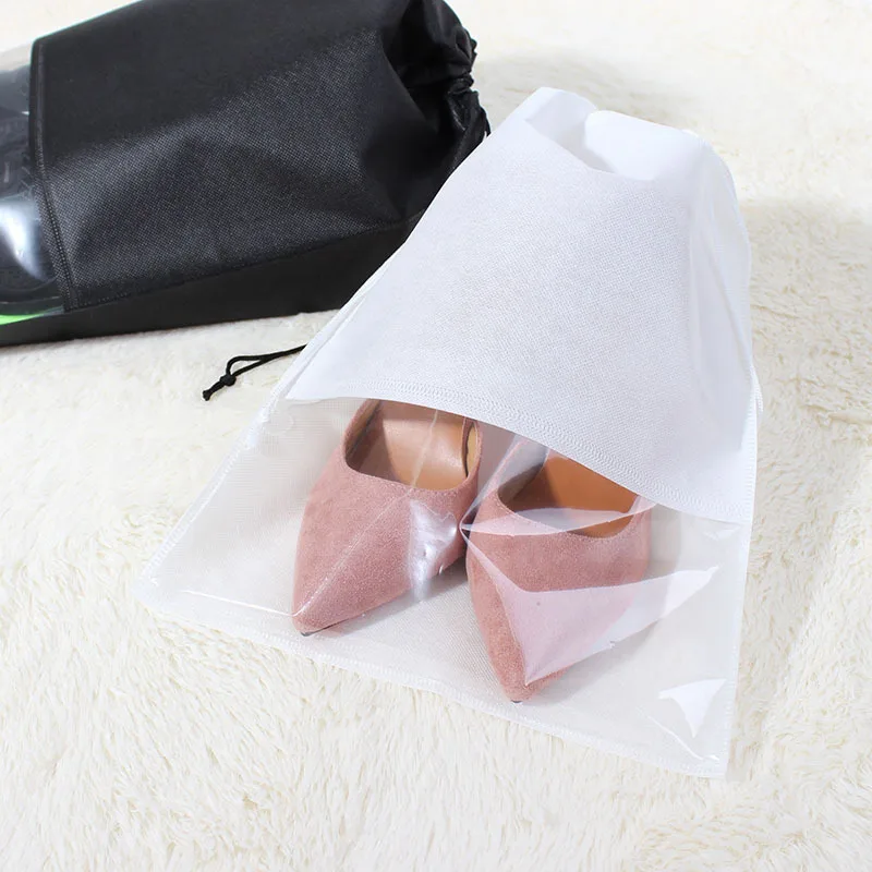 Women Men Non-Woven Fabric Drawstring Shoes Bag Pouch Portable Travel Shoes Clothes Organizer Packing Bags Dropshipping