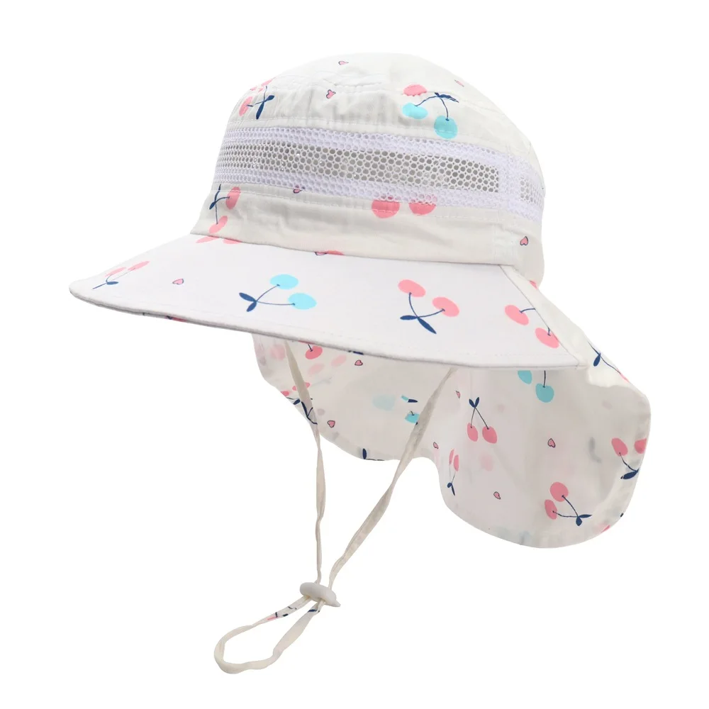 UPF 50+ Boys Girls Sun Hat with Neck Flap Summer Beach Caps Kids Safari Hat 3 4 5 6 7 8 Years Old