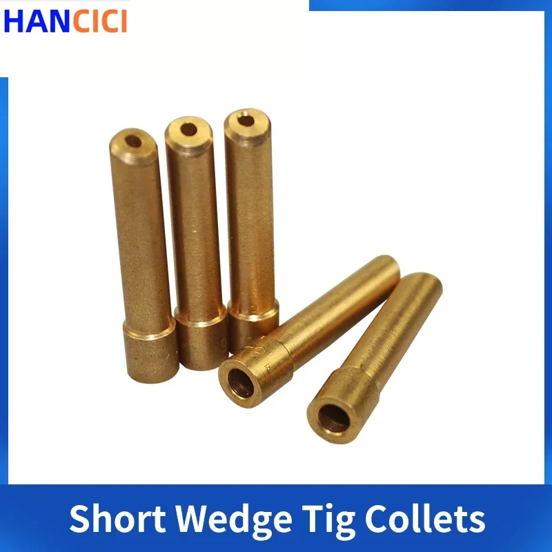 10PCS Wedge Tig Tungsten Electrode Collet 1.0MM  1.6MM 2.4MM 3.2MM Length Argon Welding Consumable For WP17/18/26 Torch