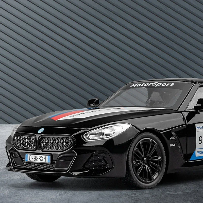 1:22 Z4 높은 시뮬레이션 합금 자동차 모델 소리와 빛 풀백 어린이 장난감 수집품 생일 선물