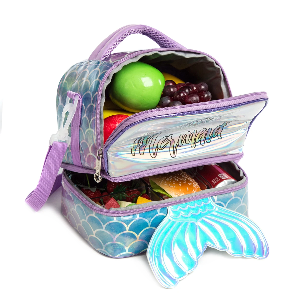 Mermaid Lunch Box for Girls 5-12 Bento Box for Kids with Ice Pack Lunch Box with Stainless Steel Water Bottle