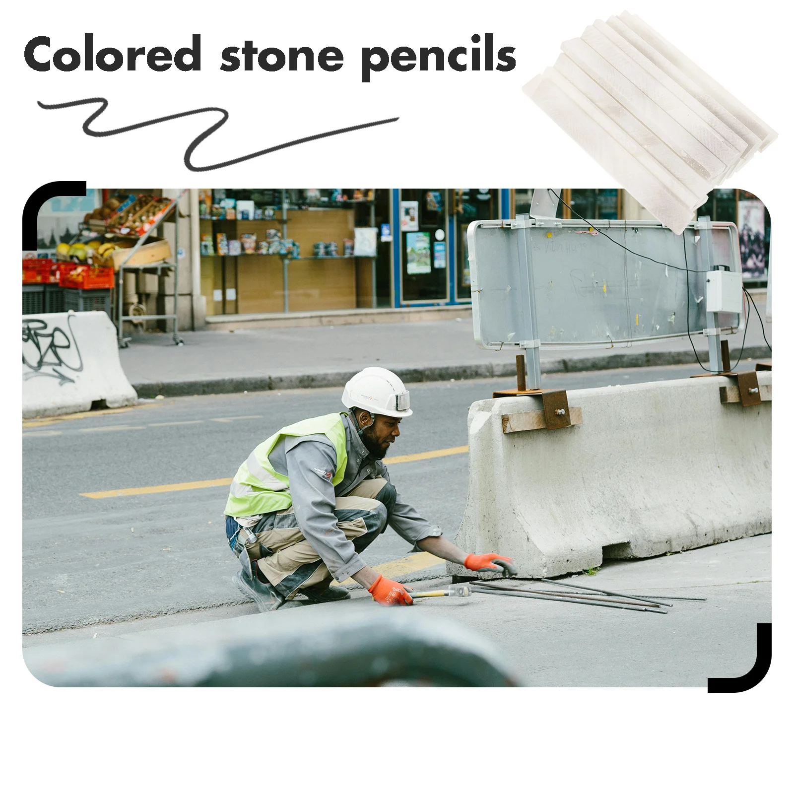 18 قطعة الطباشير السائبة الصناعية بمناسبة الطباشير الأبيض الكبير للبناء المعادن والخشب بمناسبة الطباشير البيضاء الطباشير الكبيرة