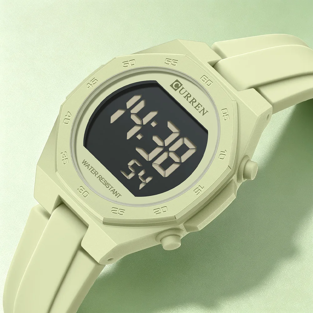 CURREN Hot Selling Women LED Digital Electronic Watch Multifunctional Outdoor Simple Leisure Men and Women Sports Watch Reloj