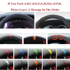 Anti-Slip Car steering wheel cover Artificial leather braid for Seat Leon 5f MK3 2013-2019 Ibiza 6J Tarraco Arona Ateca Alhambra 10 Main Sales Steering Cover Seat Ibiza - №8