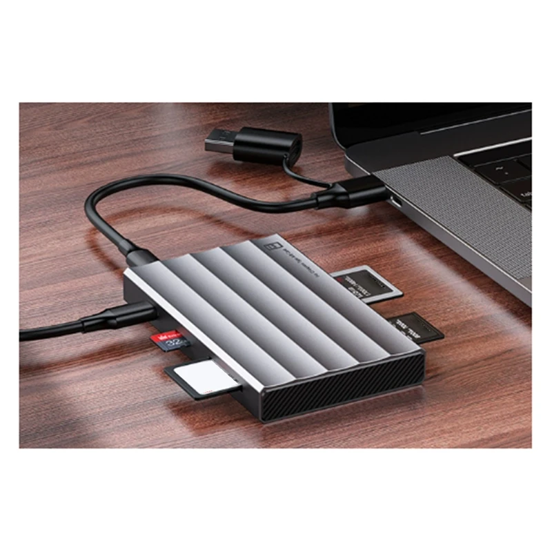USB 3.2 10Gb High-Speed Card Reader CFeA/CoFeB/SD4.0/TF Memory Card-A69M