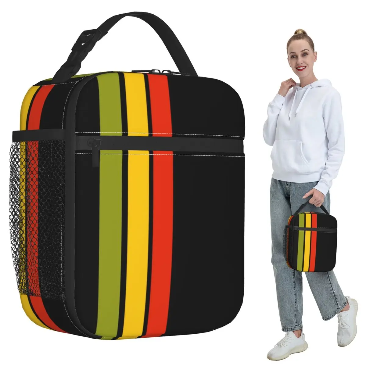 

Rasta Lion Stripe 4, изолированная сумка для обеда для женщин, офисный холодильник, термоящик для еды, сумка, герметичные ланч-боксы, контейнер