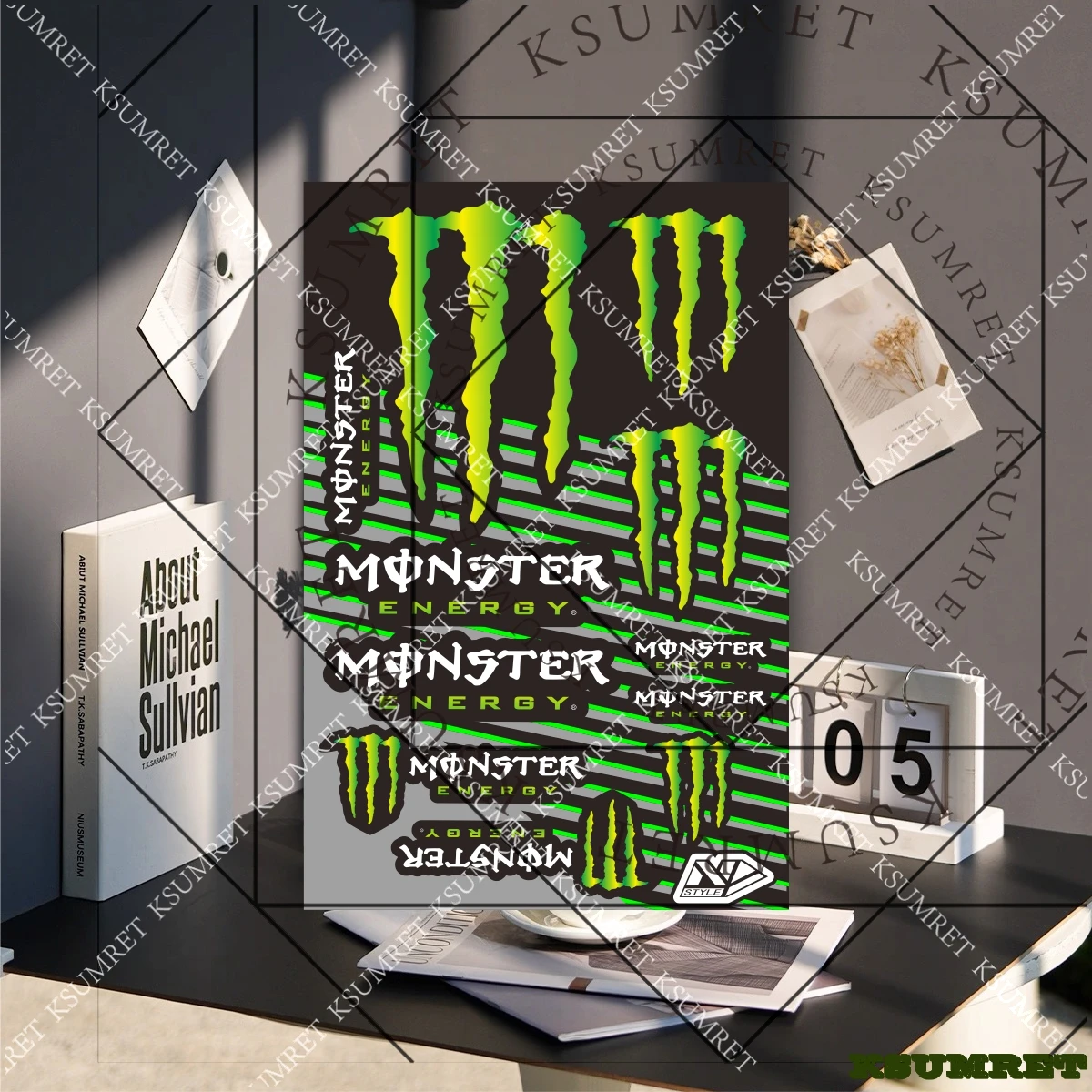 الفينيل ل Monster Energy ملصق دراجة نارية ملصق الشارات خوذة شعار كيت