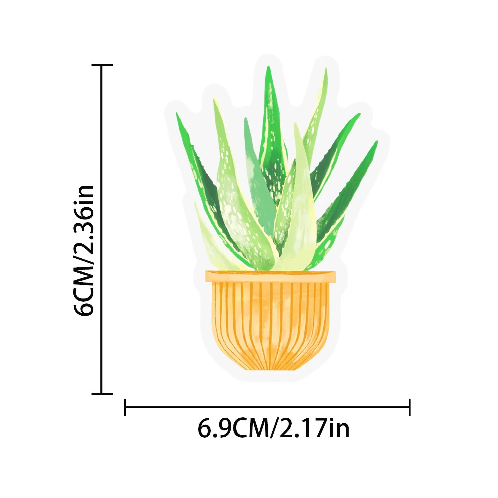 10/50 個北欧スタイル透明ポット植物花装飾ステッカー防水デカール子供のおもちゃステッカー DIY 水ボトル日記