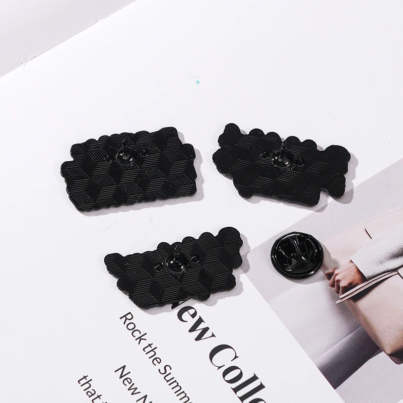 4 دبابيس من المينا ذات عبارة تحفيزية سوداء لا تنظر إلى الوراء، لن تذهب ذلك الطريقة، دبابيس طية صدر السترة على شكل حرف Admonition #5