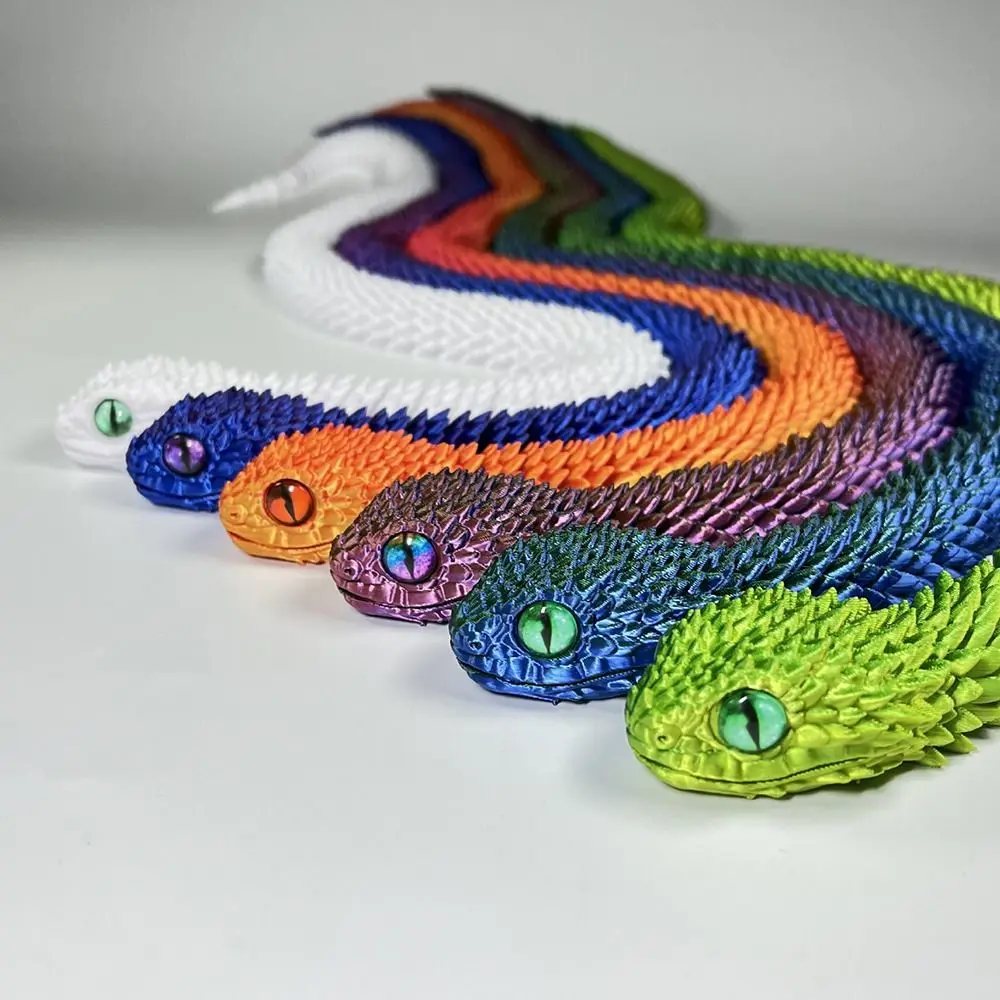 New PLA 3D Printed Snake Movable Joint Articulated Structure Snake Fidget Articulated Snake Desktop Decor