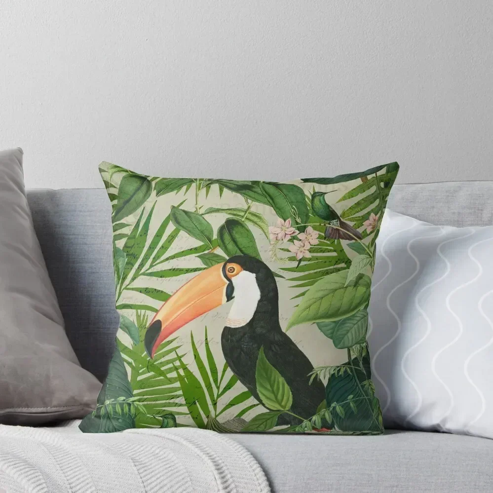 

Toucan And Hummingbirds Throw Pillow autumn pillowcase christmas ornaments 2025 luxury sofa pillows pillow