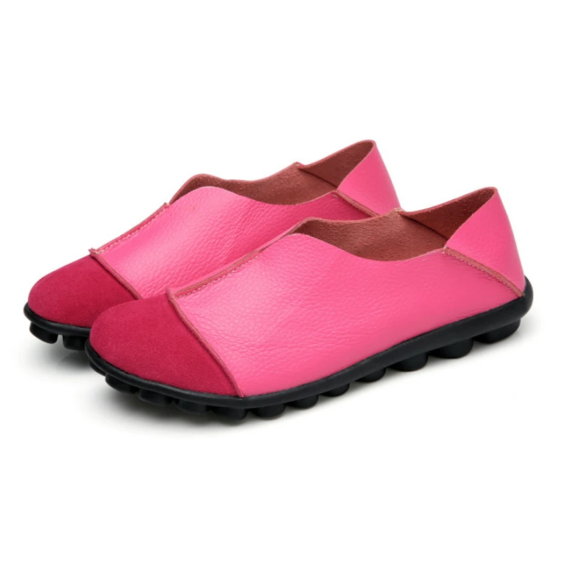 Women Casual Shoes Flats Plus Size Low-cut Slip-on Loafers Woman Comfortable Fashion Leather Shoes High Quality Ladies Sneakers