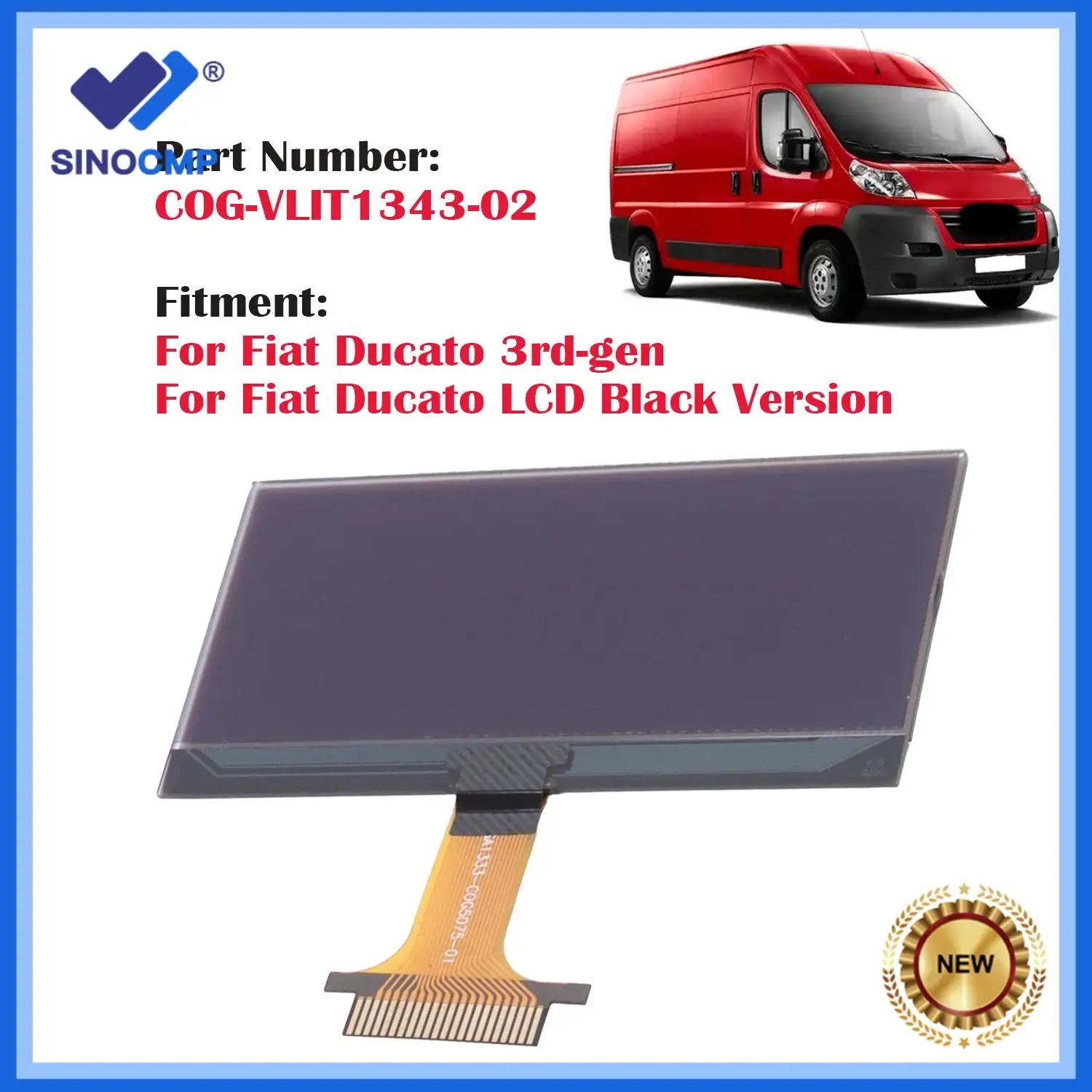 Instrument Cluster Black Version Dashboard LCD Display Screen For Fiat Ducato 3rd-gen Fiat Ducato COG-VLIT1343-02 Auto Parts