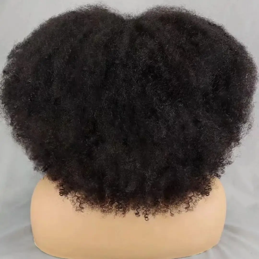 4x4 Spitzen verschluss Afro verworrene lockige Bob Echthaar Perücken für schwarze Frauen 300% Dichte brasilia nischen Bob Remy Haar Perücken vor gezupft